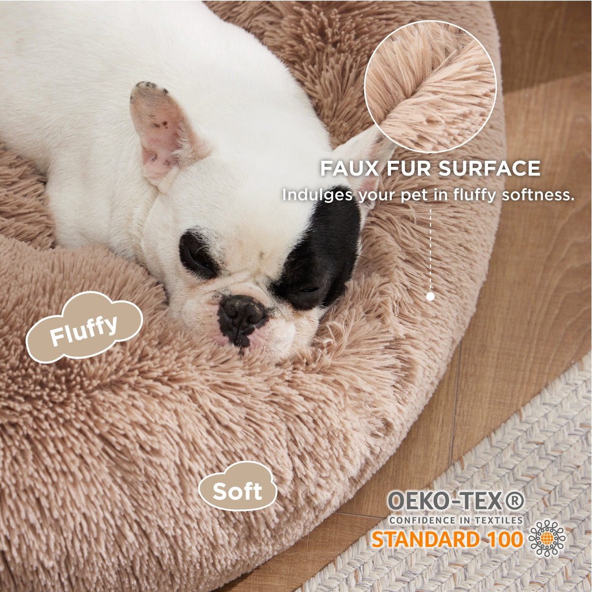 Calming Donut Bed for Dogs and Cats
