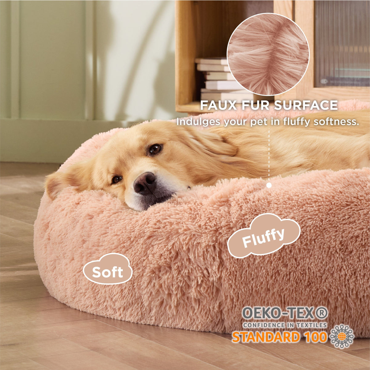 Calming Donut Bed for Dogs and Cats