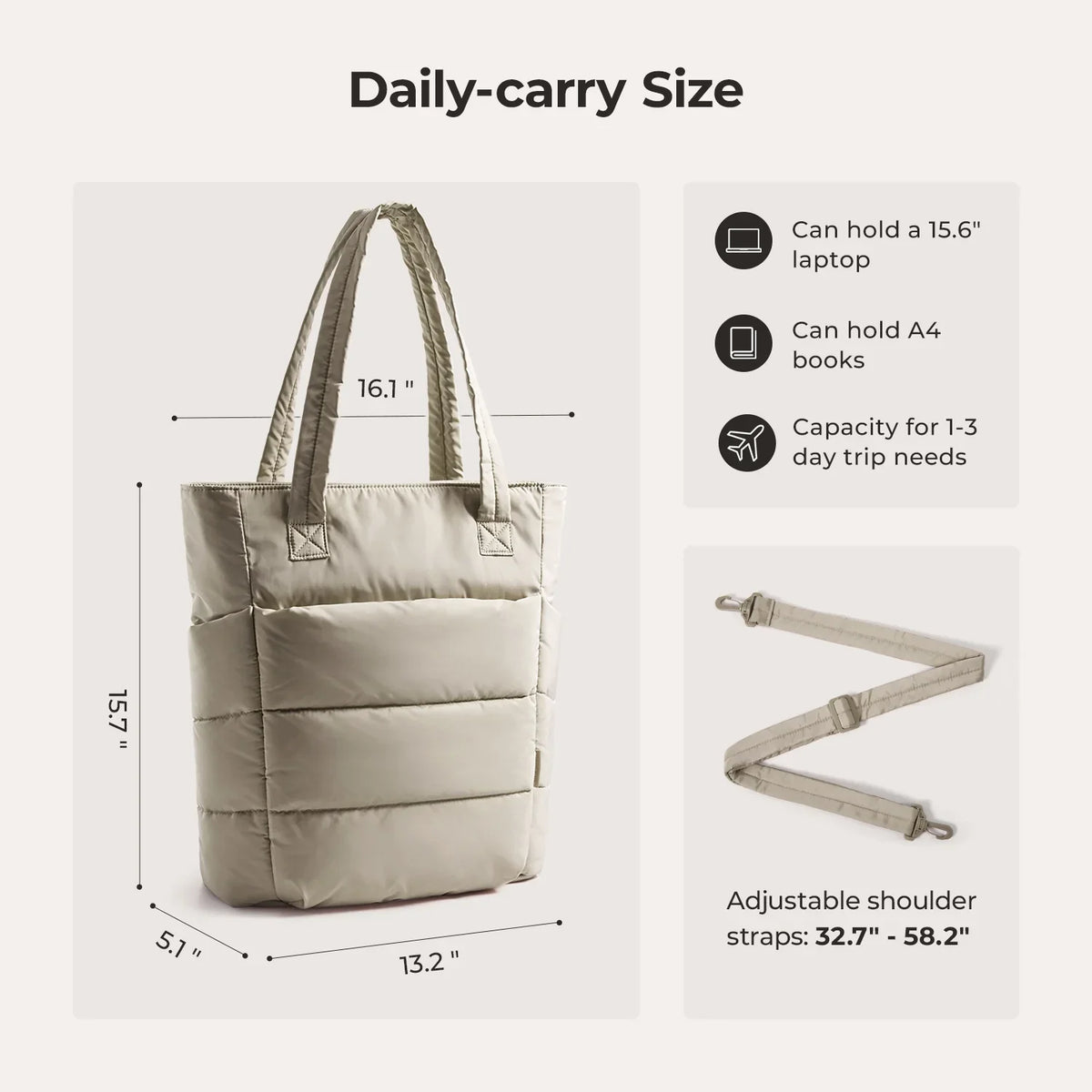 (FREE GIFT)Bubble 21L Puffy Tote