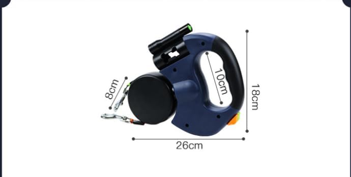 Double Leash for Two Dogs, No Tangle Double Dog Leash, Equipped with a 360° Swivel, High-Strength LED Light, and Reflective Durable Nylon Strap, Ideal for Small and Medium Pets