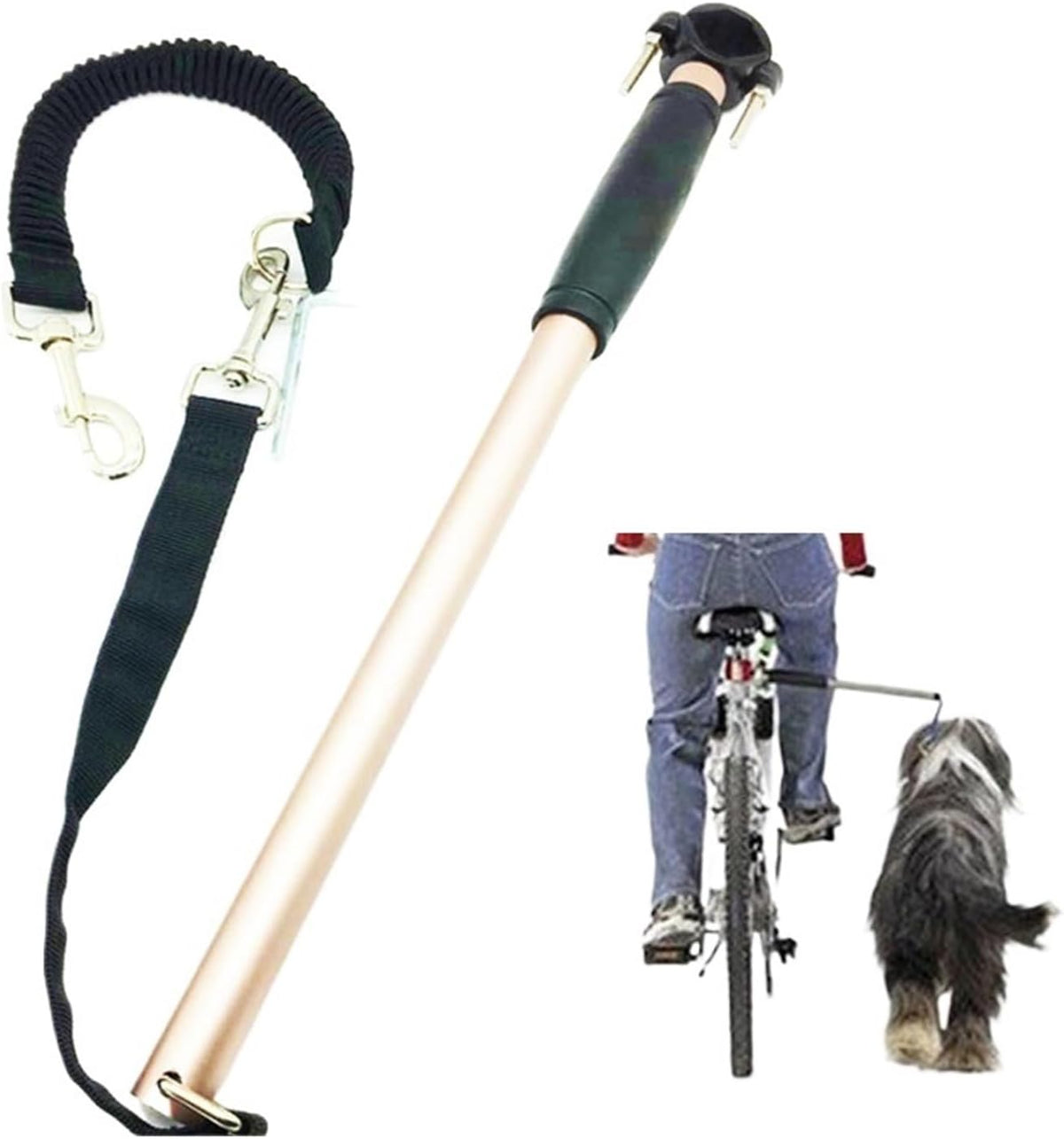 Compatible for Nylon Elastic Dog Bicycle Traction Belt Rope Leash Bike Attachment Pet Walk Run Jogging Distance Keeper Hand Free Pets