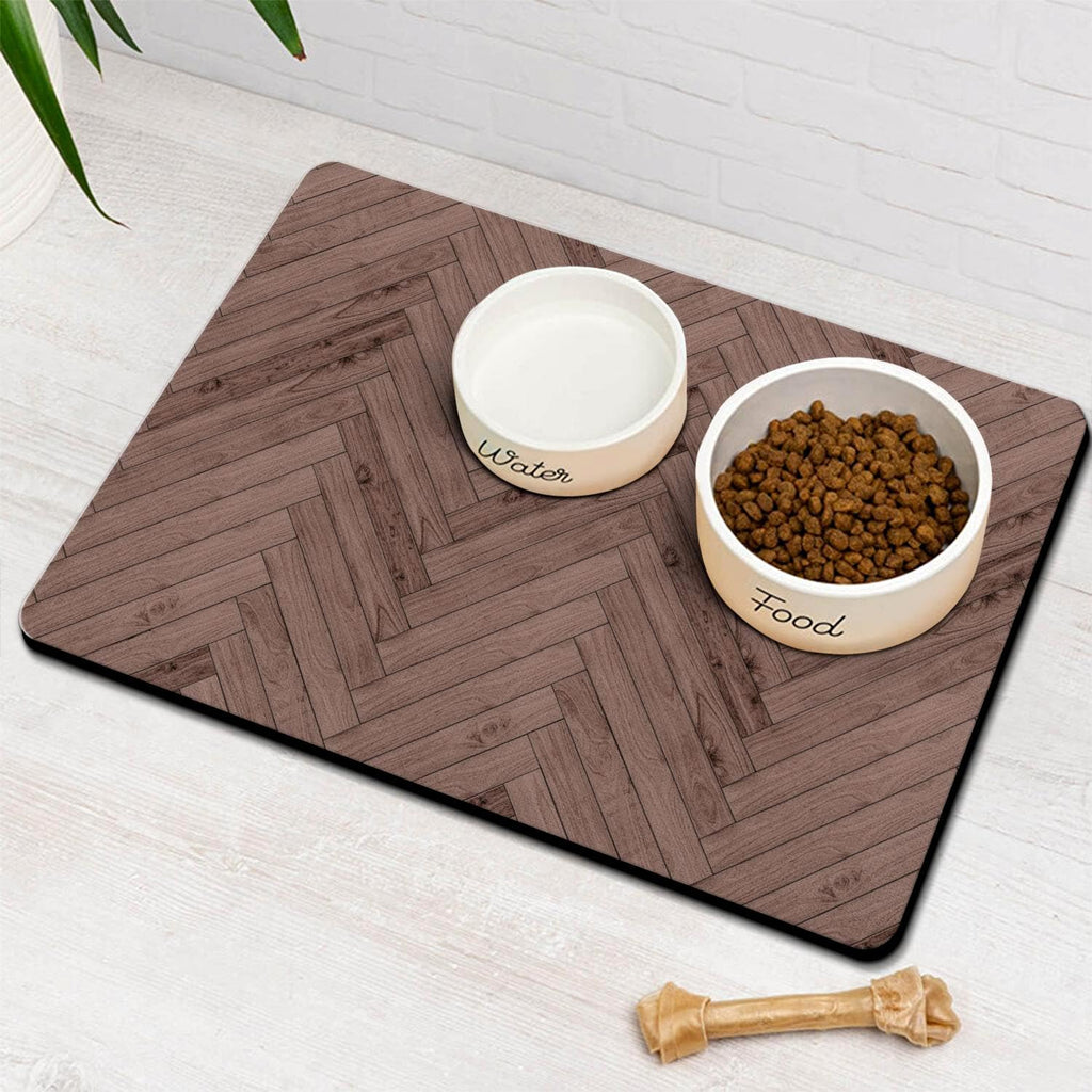 Dog Food Mats for Floors Absorbent, Pet Cat Food Mat - Quick Dry Dog Bowl Mats for Food and Water, Eco-Friendly Pet Supplies