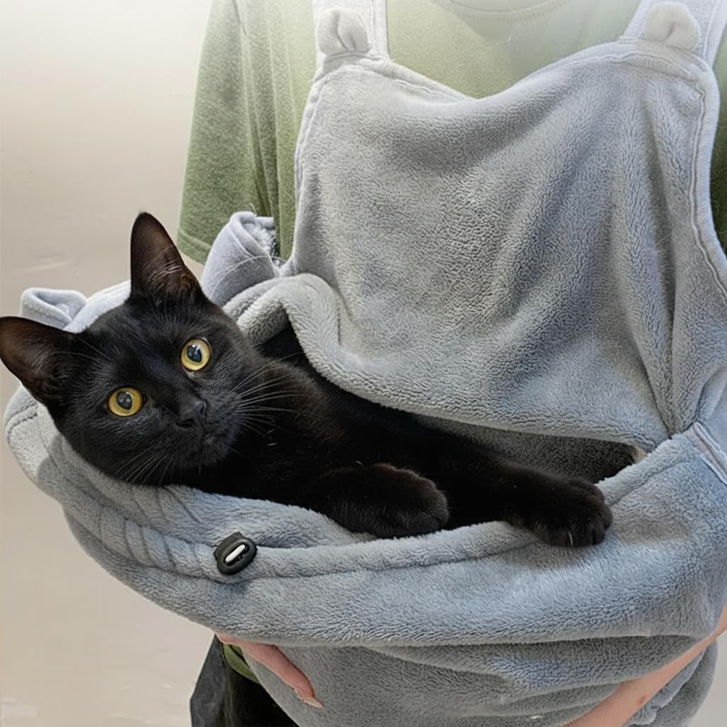 Cat Apron, Plush Pet Sleeping Bag for Napping, Kitten-Specific Soft-Sided Travel Sleeping Bag