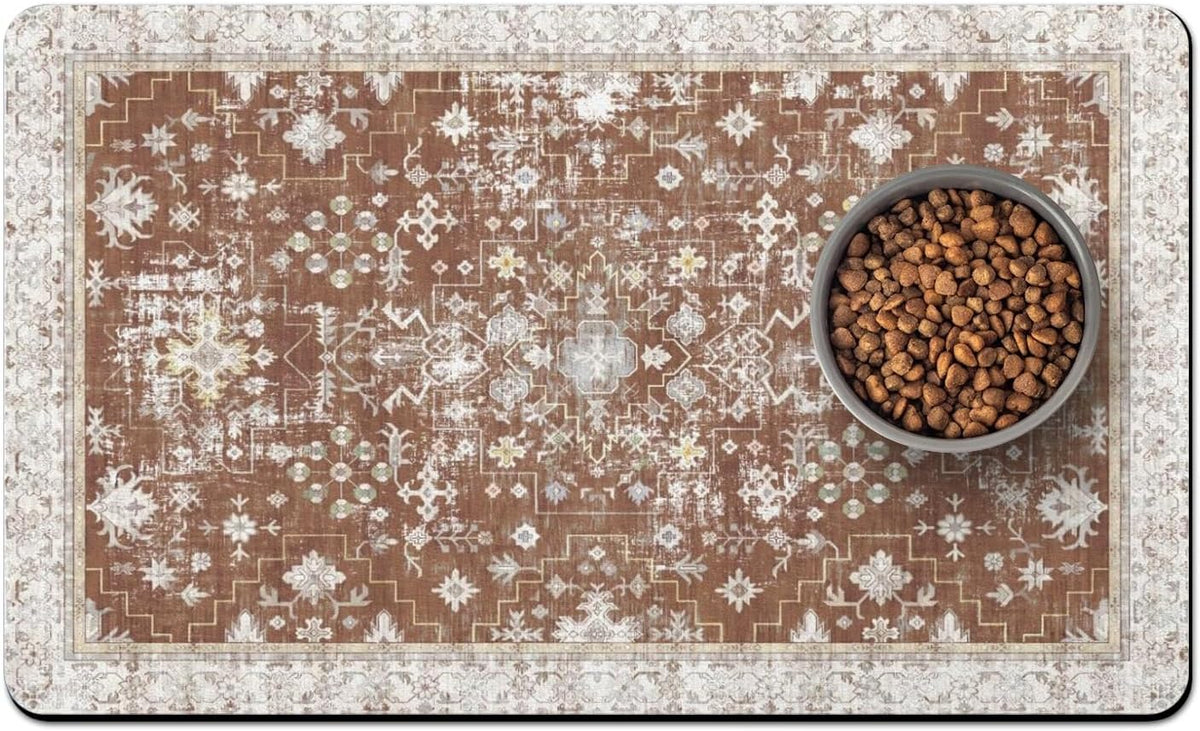 Pet Food Mats for Floor, Absorbent Dog Mat for Food and Water Dispenser Mat, Dog Food Mat Quick Dry Cat Food Mat Pet Supplies